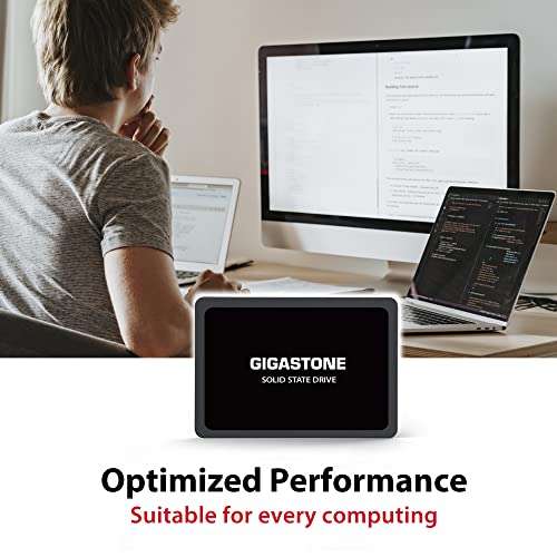 Gigastone SATA SSD 120GB (2-Pack) 2.5 inch SSD 500MB/s Upgrade Laptop PC Memory and Storage PS4 HDD Replacement 2.5" Internal Solid State Hard Drives SATA III SLC Cache 3D NAND Increase Performance 4