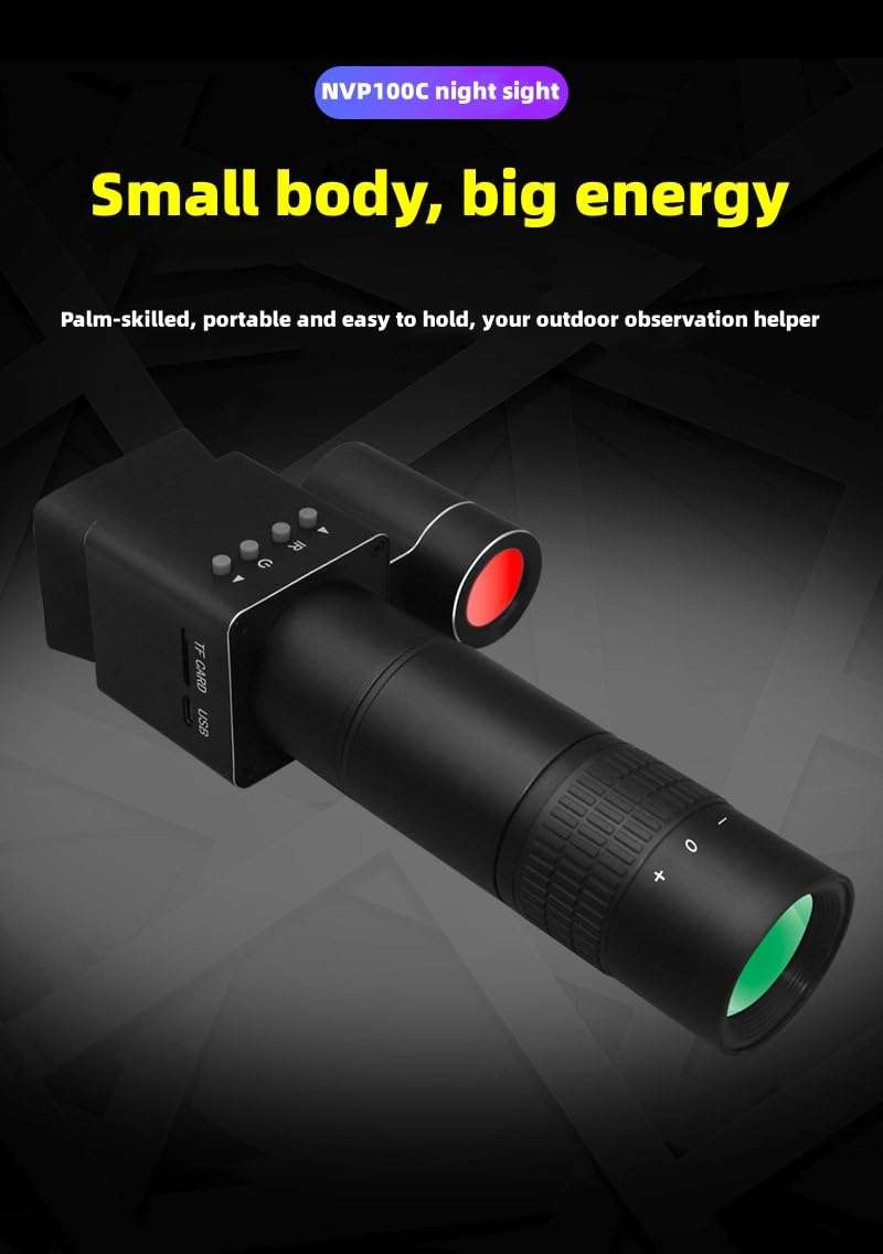 IR Digital HD Day & Night 7-21 Zoom Full Black 350m Video Monocular Scope Night Vision 4