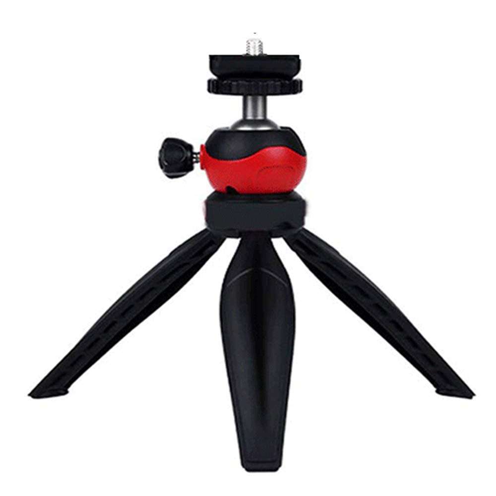 Coolux Mini Tripod Projector Mount with 360 Degrees Rotatable Heads for Projectors DSLR DVR Cameras Mini Webcam, Mount with Metal Ballhead for Camera … (Black(Red)) 1