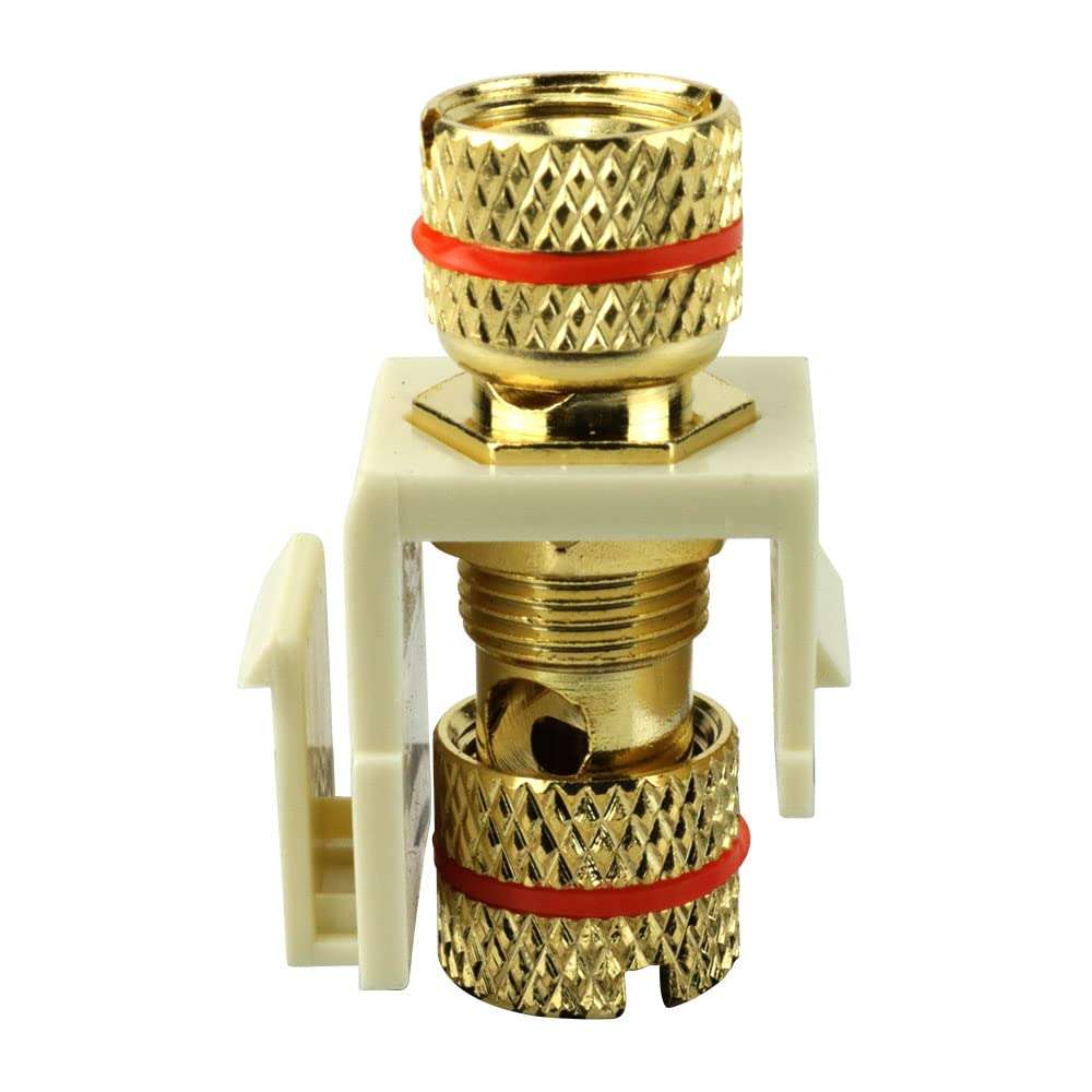 Gold-Plated Speaker Binding Post Keystone Insert 5