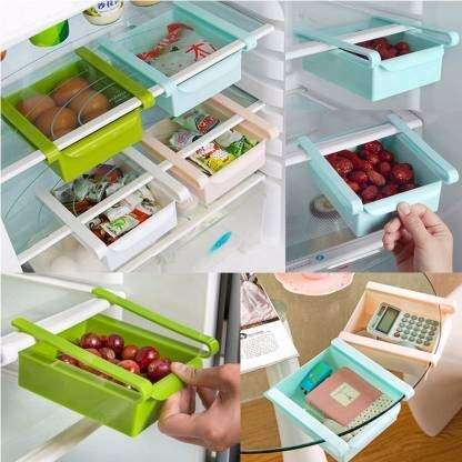 Anugrah Fridge Tray for Storage Food Organizer Set | Refrigerator Storage Rack Set (Pack of 4) 6