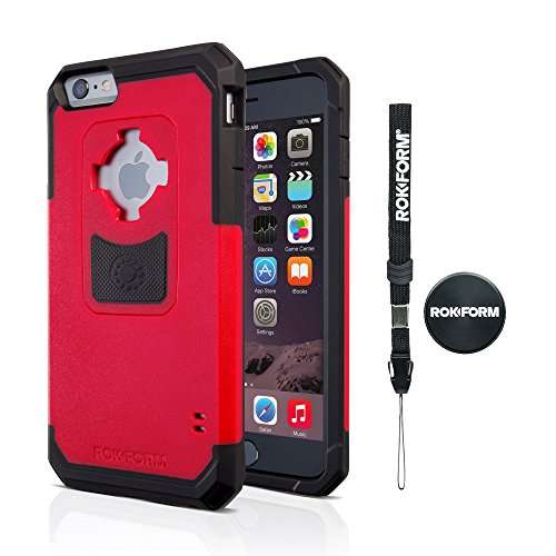 Rokform iPhone 6/6s PLUS Rugged Series Military Grade Magnetic Protective Phone Case with twist lock & universal magnetic car mount (Red) 302356 2