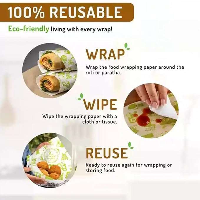 SnapWrap Butter Paper 1kg | Non-Stick Baking Paper | Food Grade Greaseproof Paper Roll for Cake, Cookies, Roti, Chocolates | Imported | Oven & Microwave Safe | No Oil Needed | Ideal for Wrapping 5