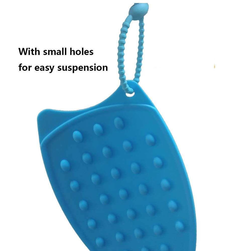 Tangser Multipurpose Silicone Iron Rest Pad for Ironing Board Hot Resistant Mat,Silicone Heat Resistant Iron Rest Pad (Blue) 5