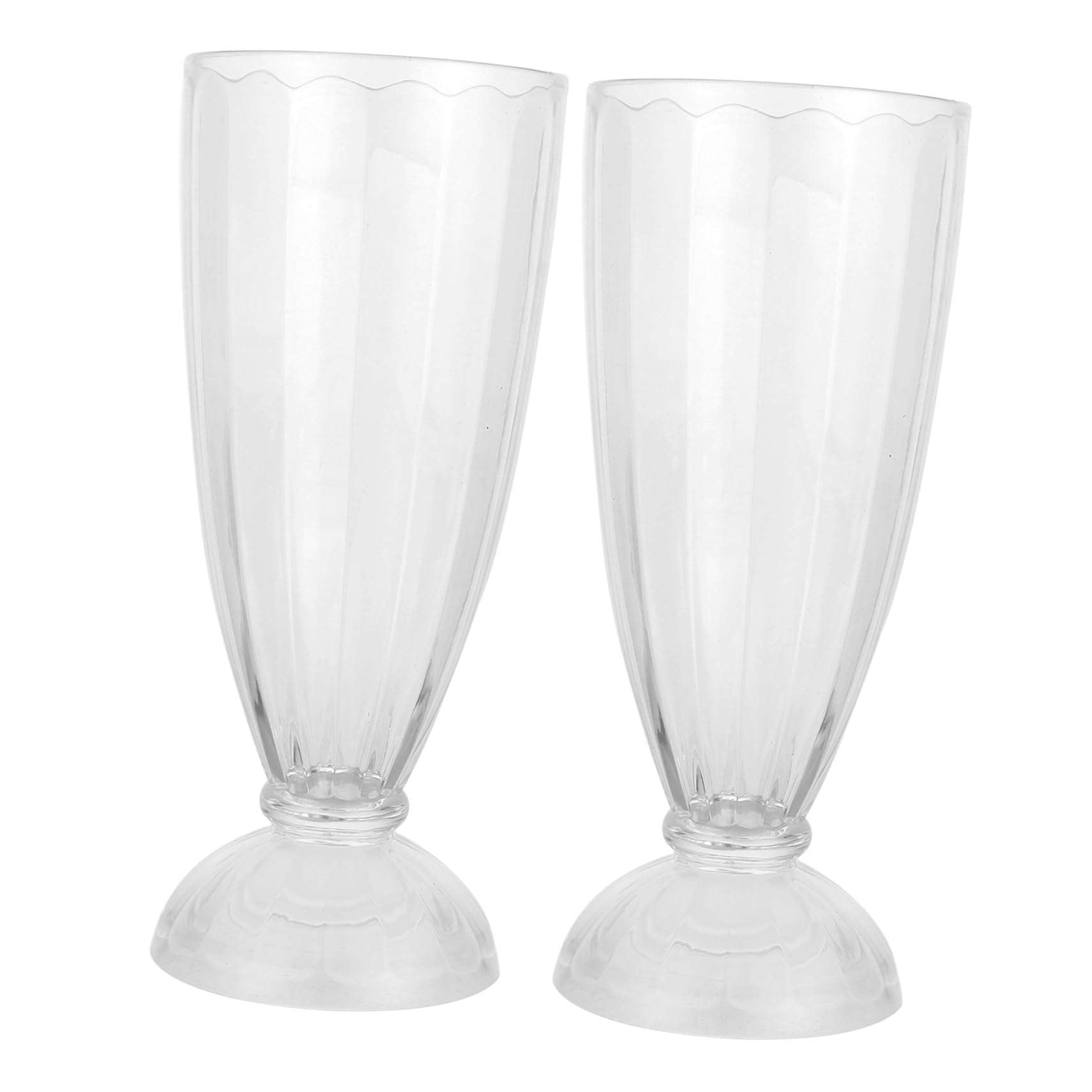 CATIEBYE Unbreakable Smooth Rim Acrylic Milk Mug 425ml 2 Pack for Drinks Cocktails