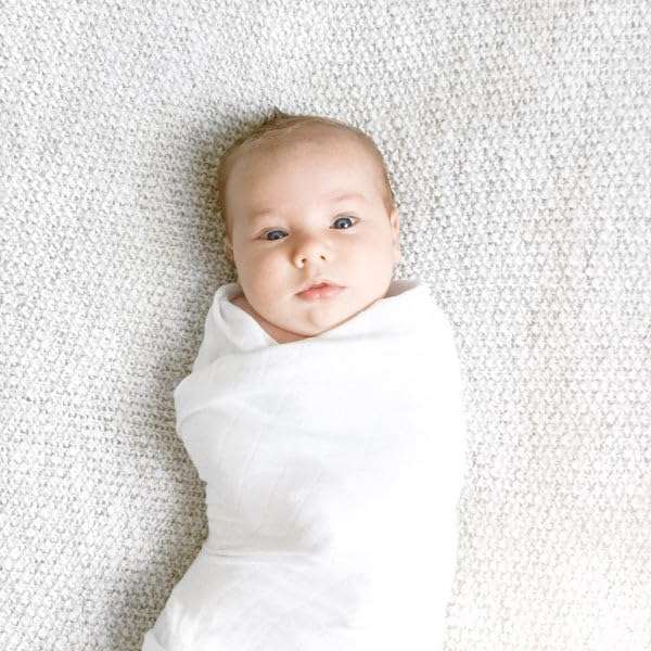 Dearglad Plain White Baby Swaddle Wrap for Newborn Photoshoot Prop - Soft Stretchy Knit Baby Blanket - Lightweight Newborn Photo Shoot Accessory, Unisex Baby Shower Gift 1
