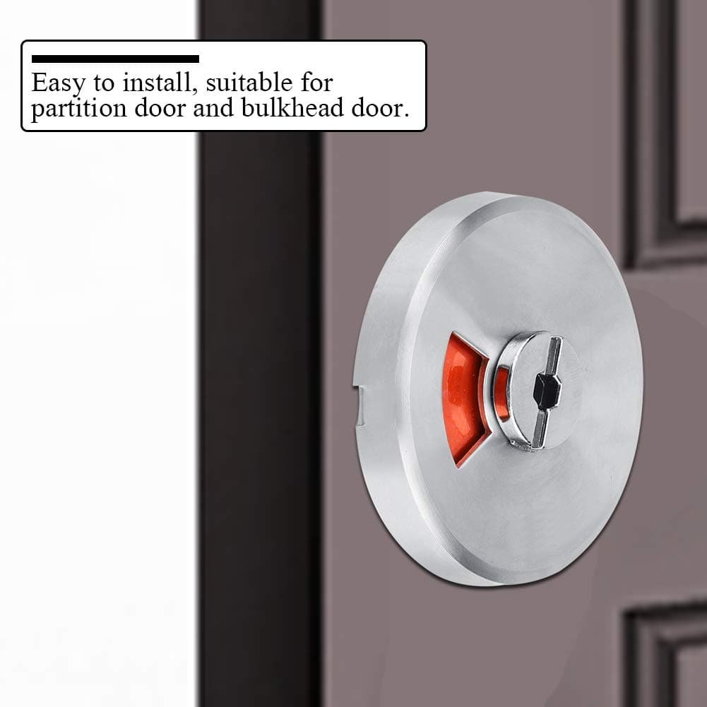 Door Lock Indicator, Indicating Privacy Security Latch Handle Vacant Engaged Door Indicator Bolt with Screws Fittings for Public Restroom Bathroom Toilet Office 5