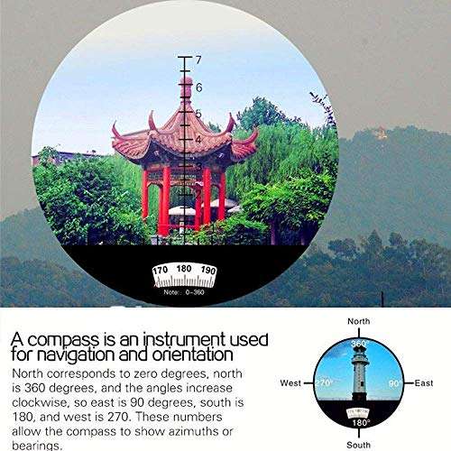 BOSHILE 7x50 Binoculars with Rangefinder for Adults, Compact Night Vision Waterproof Binoculars for Bird Watching,Travel,Green 3