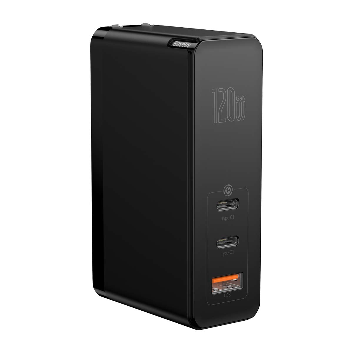 USB C Charger, Baseus 120W GaN II Fast Charger, Quick Charge 5.0 Compact Charger with 100W USB C Cable, for MacBook Pro/Air, Laptops with Type-C, iPad, iPhone 13/13 Pro/12/11/XR/XS, Samsung, Black