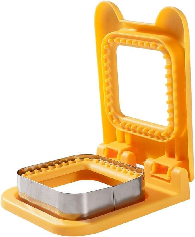 SHIVAARO Sandwich Cutter and Sealer - Square Pocket Sandwiches Maker - Uncrustables Cutter for Kids' Lunches (YELLOW) 1