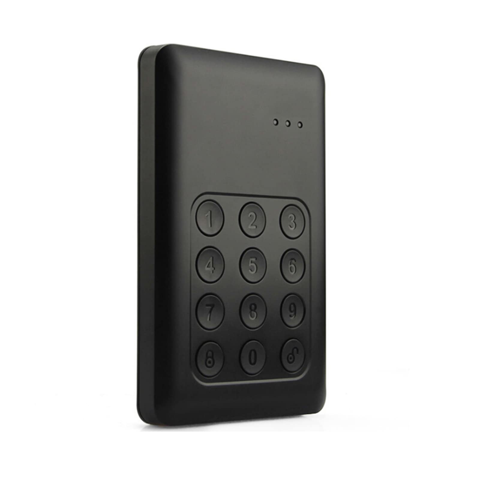 SSD Secure Portable Solid-State Drive, USB2.0/3.0 Digital Key Security Hardware Encrypted Hard Drive, Password Protected, Dust and Water Resistant,2TB