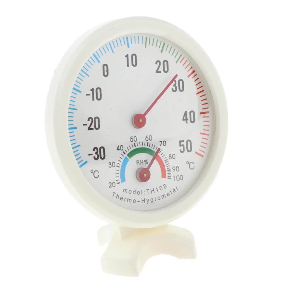 LOOM TREE Round Clock Shape Analog Temperature Humidity Meter Thermometer Hygrometer 4