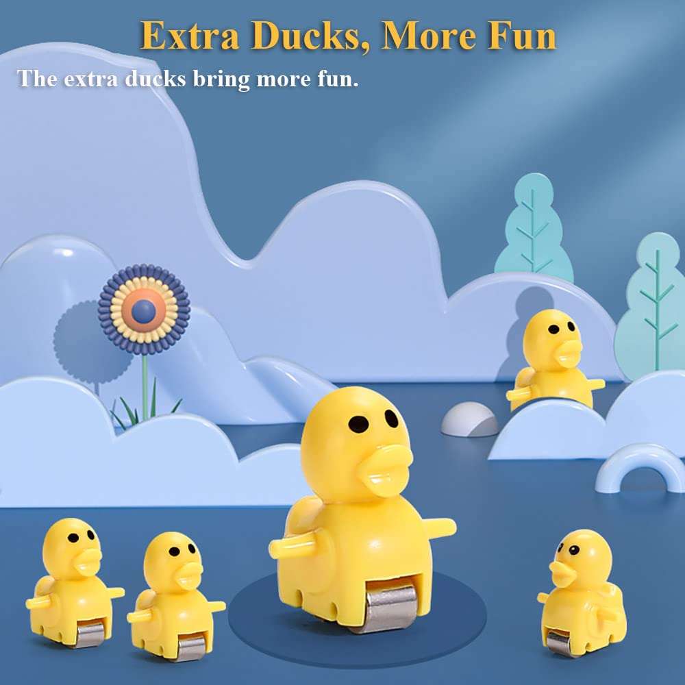 NEXTAKE Extra Ducks for Duck Slide Toy Set, Accessory for Automatic Stair-Climbing Ducklings Cartoon Race Track Set Slide Toy Escalator Toy, Fit The 1.5cm/ 0.59inch Track (Extra Ducks-6 PCS) 2