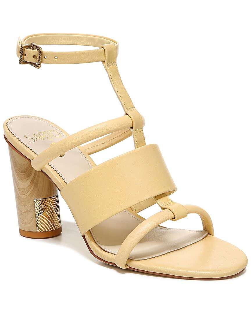 Franco Sarto Leather Sandal, 7, Yellow 1