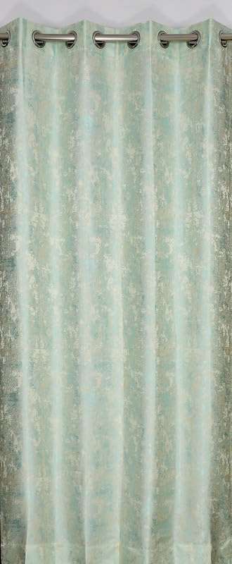 gsd home Premium Heavy Jacquard Fabric Room Darkening Creation Texture Design Curtains 9 Feet for Long Door, Aqua, 2 Pieces 4