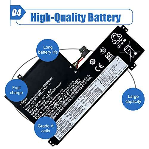 Dentsing L17M3PB0 Laptop Battery Replace for Lenovo Chromebook 100e 1st 2nd Gen 300e 2nd Gen 300e-81MB 500e 500e-81ES C340-11 S340-14 Series Notebook L17L3PB0 L17C3PG0 L18D3PG1 11.25V 42Wh/3635mAh 5