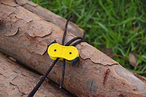 Rope Tie Down Quick Release Cord Tensioner Guyline ﻿Tightener Lock ﻿With Tightening Mechanism Fits For Tents, Packages, Car Trunk, Bike, Kayak and ﻿Clothes Line 6