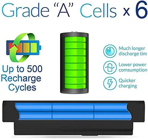 JEWUNO TZBAO MR90Y Laptop Battery for Dell Inspiron 14 3421, 14R 5421 5437, 15 3521, 15R 5521 5537, 17 3721 3737, 17R 5721 5737, Fit P/N XCMRD 0MF69 9K1VP 6HY59 68DTP N121Y G35K4 MK1R0 Battery 3