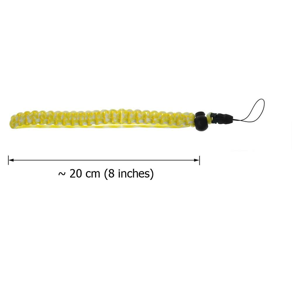 FoRapid 550 Paracord Adjustable Wrist Strap for DSLR, Compact Cameras (YLW/WHT) 4