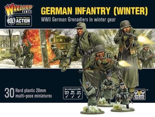 Warlord Games Germans Infantry (Winter) - 28mm Scale Plastic Miniatures for Bolt Action Highly Detailed World War 2 Miniatures for Table-top Wargaming 1