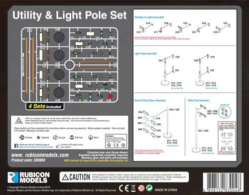 Rubicon Models Utility & Light Pole Set 2