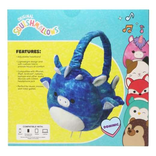 Squishmallows Plush Headphones (Dominic The Dragon) 3