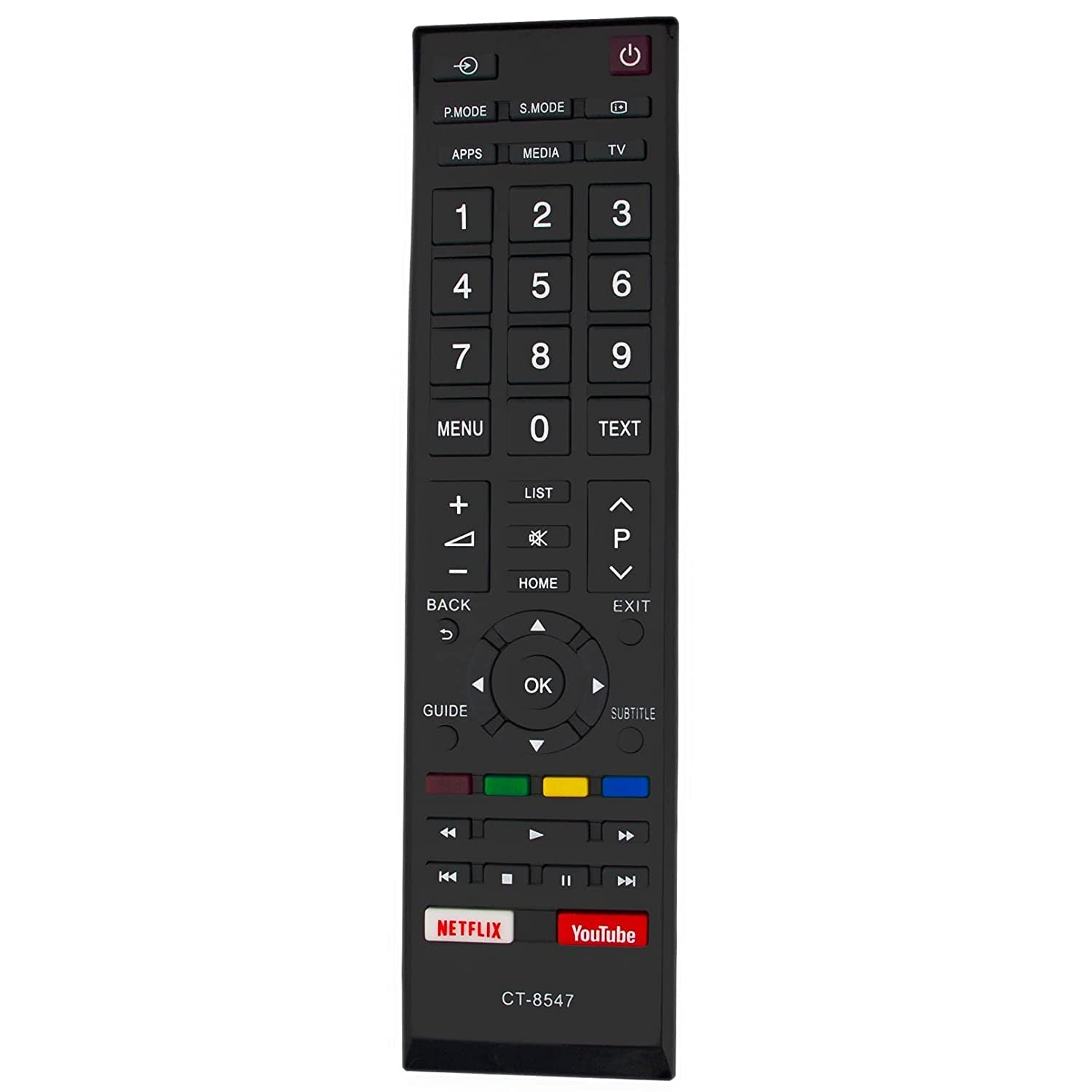 RTOM CT-8547 Remote Compatible for Toshiba LED TV 43U5865 65U5965 50U5865 55U5865 65U5865 32L5865 43L5865 49L5865 43U5069 50U5069 | Please Match Old Remote Before Placing Order 1