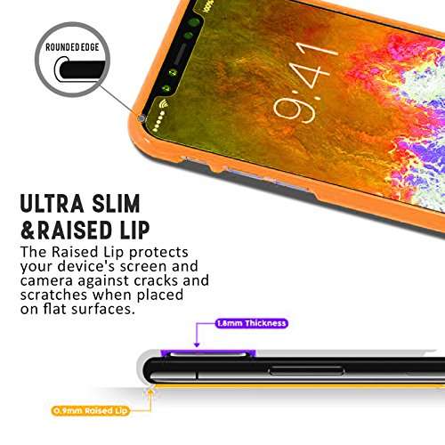 Mooya Jelly Series [Thin Slim] Phone Case [Flexible] Pearl Glitter Jelly [Drop Protection] Reinforced TPU Case [Lightweight] Bumper Cover for（iPhone 11 Pro,Neon Orange 4