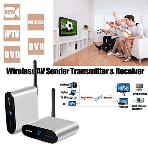 Wireless av Transmitter and Receiver measy AV530 TV Transmitter and Receiver up to 300m/1000ft to Camera,Monitor,TV - Silver, RCA Extender 6