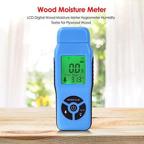 C.W.USJ Moisture Meter Digital Hygrometer Moisture Meter for Wood/Cardboard Lumber Humidity Tester Fast Precise Measurement LCD Display Humidity Tester 2