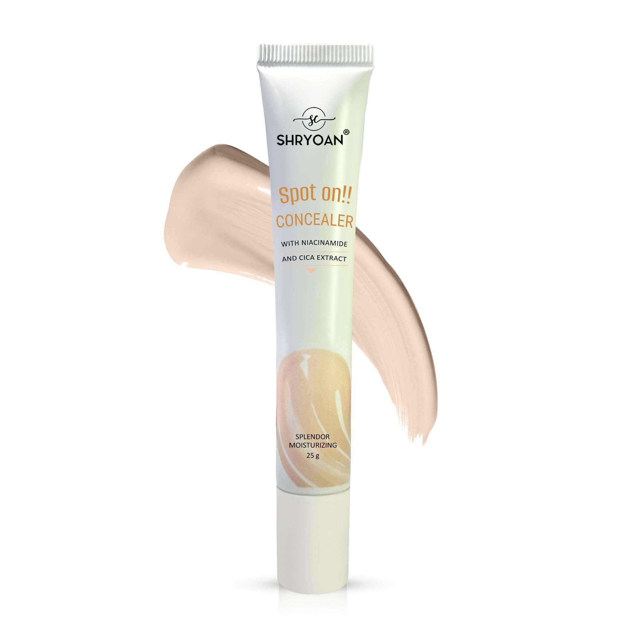 Shryoan Spot on Concealer I Lightweight Formula | Full Coverage with Niacinamide and Cica Extract to Keep Skin Hydrate & Nourished (25 gm) (Shade 03)