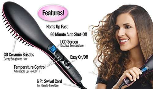 CR Enterprise® Digital Simply Brush Magic Hair Straightener 3