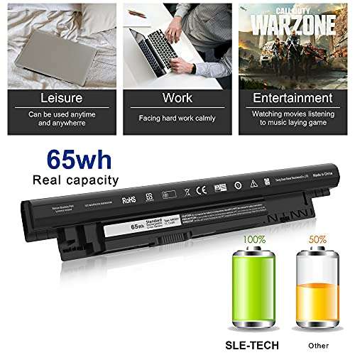 SLE-TECH 65WH MR90Y Battery Compatible with Dell Inspiron 3521 3721 5521 5721 14-3421 14-3437 14R-5421 14R-5437 17 Latitude14 3000 3540 Series XCMRD PN 0MF69 N121Y G35K4 MK1R0 VR7HM 6
