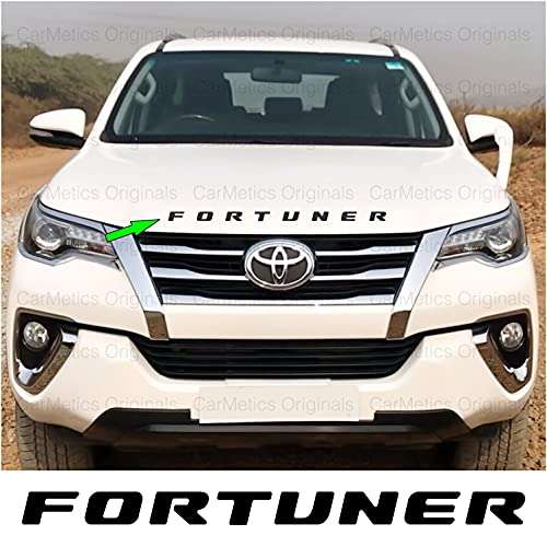CarMetics - 9F-7OZI-RA5Z Fortuner 3D Letters for Toyota Fortuner Glossy Black - 3D Letters 3D Logo 3D Sticker fortuner Accessories 3
