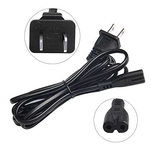 AC Power Cable 2 Prong Plug Cord Compatible with Samsung Philips Toshiba LG Sony Sharp Panasonic LED Flat TV Sky Box Sky Plus+ HD Box 2