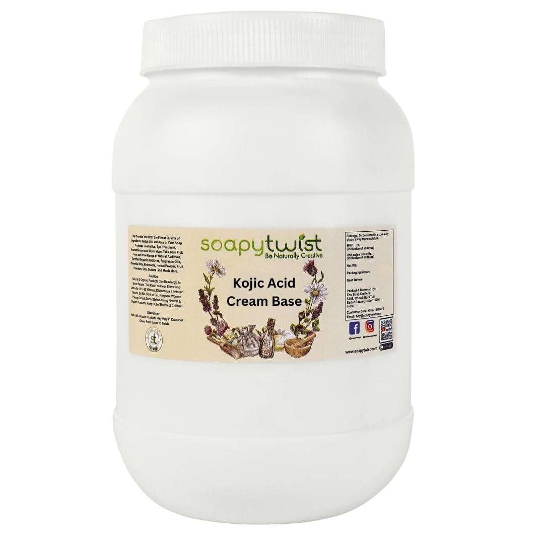 Soapy Twist Kojic Acid Cream base (300 grams) | Do-it-yourself Cream base | Paraben Free | Enriched with Oats Oil and Sesame Oil 1