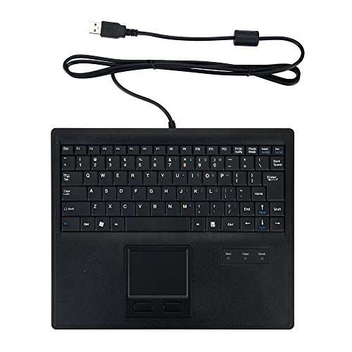 M MC Saite Wired Keyboard with Touchpad - 819 Portable Scissors Foot Structure - USB Port with 1 Hubs 1