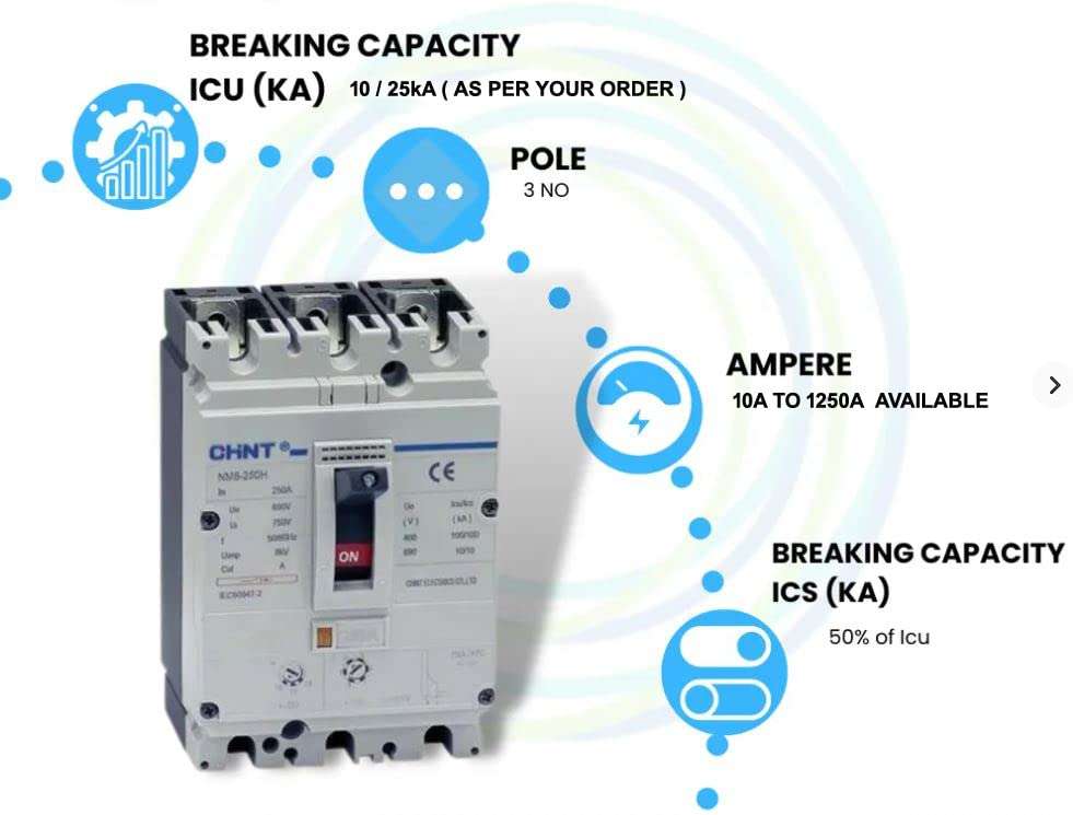 ARINO (ORIGINAL) CHINT'S MCCB 200A 3 POLE HEAVY DUTY MCCB 100% COPPER TERMINAL (1 YEAR WARRANTY) 200A MCCB 200A 3POLE MCCB 200A 3P MCCB 3