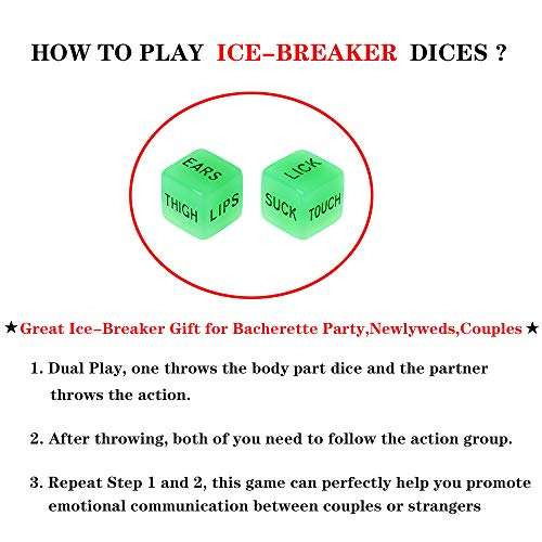 Fly-Love Funny Romantic Sport Dice Couple Dice Party Dice,Novelty Gift for Hen Party, Honeymoon, bacherette Party,Bridal Shower, Groom Roast, Wedding, Anniversary, Marriage 4