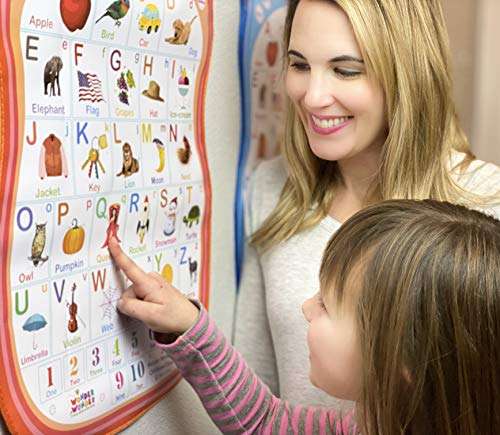 My ABC Talking Friend Interactive Alphabet Toy Talking Poster Wall Chart, Educational Toy for Learning Toddlers, Age 2+ Year Old Boys and Girls [ORANGE COLOR ONLY] 6