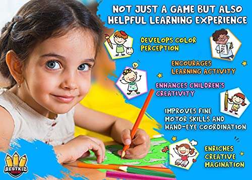 Happy Dueks Stencils for Kids 50 - Piece Set - Kids' Drawing Stencils Craft Kit - A Fun & Educational Toy for Children Ages 3 and Up, Art Kits for Kids - Ideal Birthday Creative Gifts for Boys & Girls 3