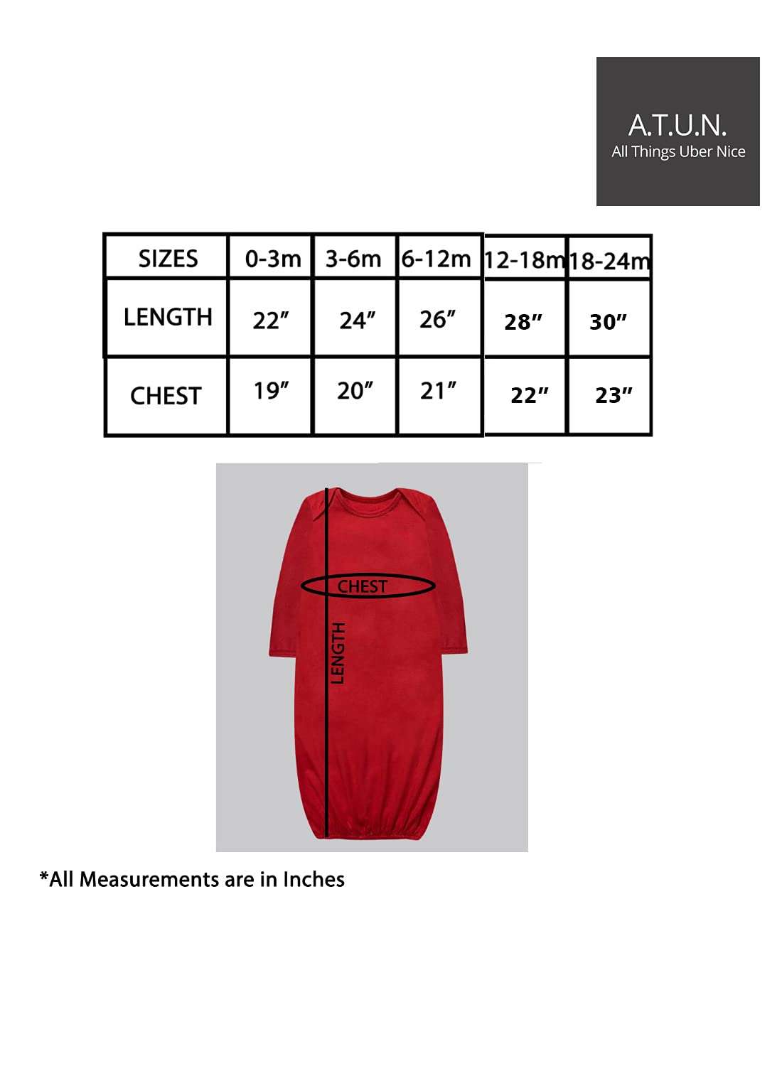 A.T.U.N. (ALL THINGS UBER NICE) Baby Unisex Gown with Knot Hat Set (BSET SAK_Mustard-Navy_12-18M) 5