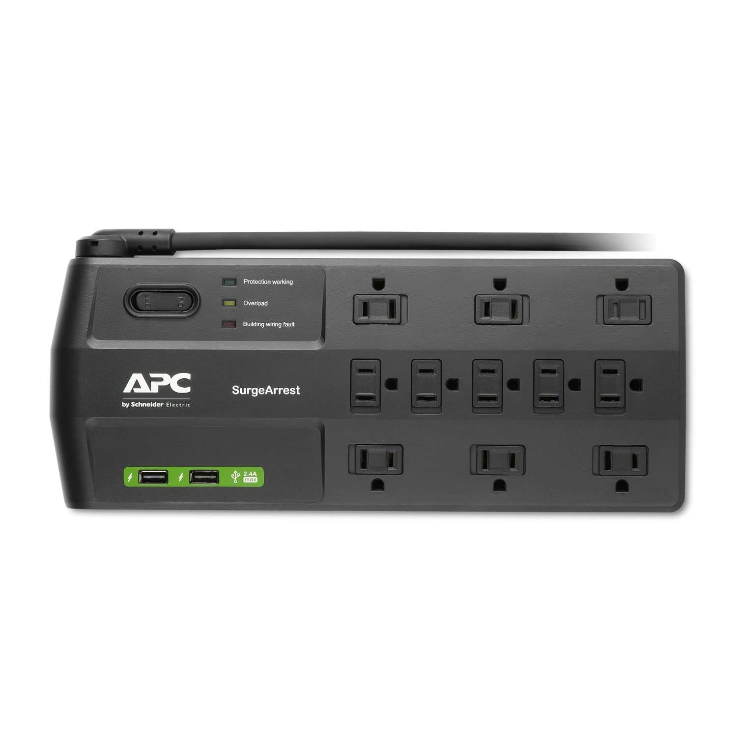 APC Surge Protectors with USB Charging: 8 & 11 Outlet Power Strips, 2630 & 2880 Joule Protection 3