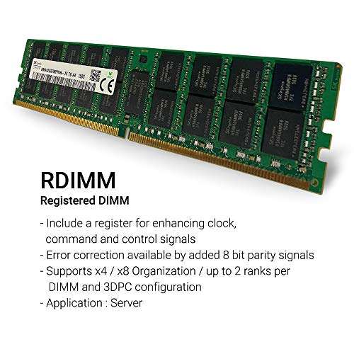 Brute Networks SNPPR5D1C/32G-BN - 32GB DDR4-2133Mhz 2Rx4 ECC Registered RDIMM (Compatible with OEM PN# SNPPR5D1C/32G) 5