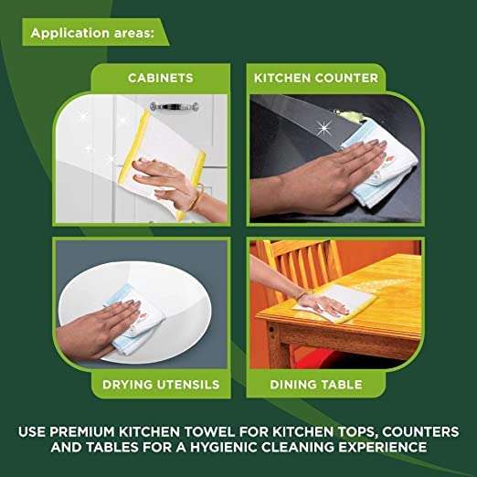 Twinish Multi-Purpose Microfiber Table Cloths/Napkins for The House, Kitchen, Party, and Cocktails! Extremely Absorbent, Washable, and Reusable for Daily use-300 GSM 40x40 cms, (Pack of 1) 5