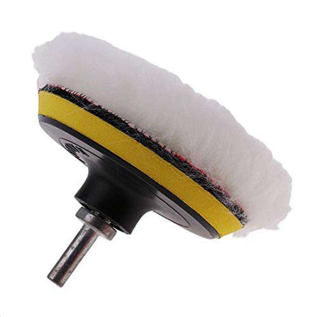 DIY Crafts 1 Set, 4 Pcs Kits, 3'' Car & Motorbike Care High Gross Wax Polishing Buffing Pad Kit Car Polishing Buffer Set with Drill Adapter for M10 Connector Drill Accessories f (1 Set, 4 Pcs Kits)