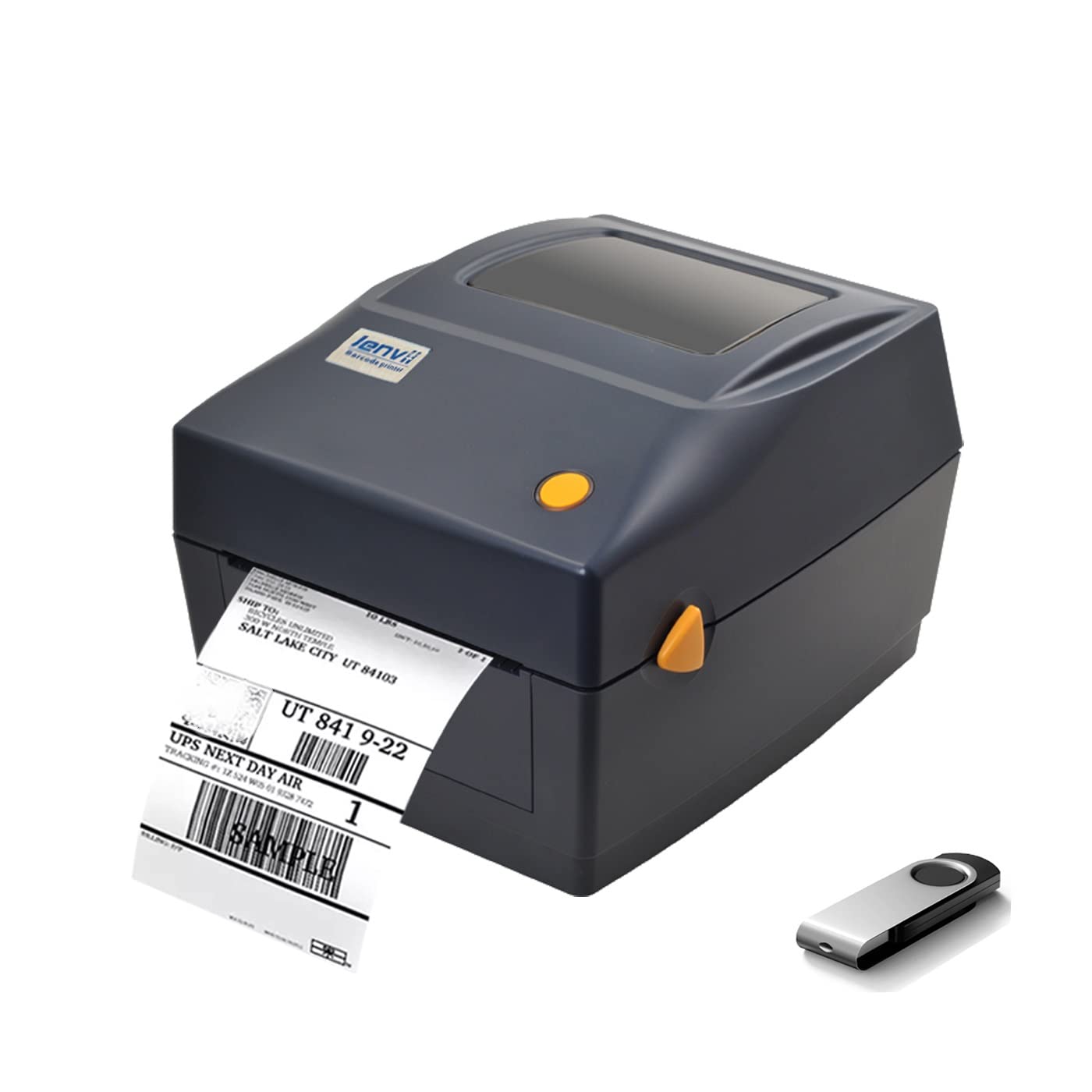 LENVII LV-480 Wired Thermal Label Printer USB Thermal Shipping Barcode Printer, 4×6 Label Maker Printer Compatible with Win & Mac for Shipping Packages, Etsy, Amazon, FedEx, UPS, Shopify 1