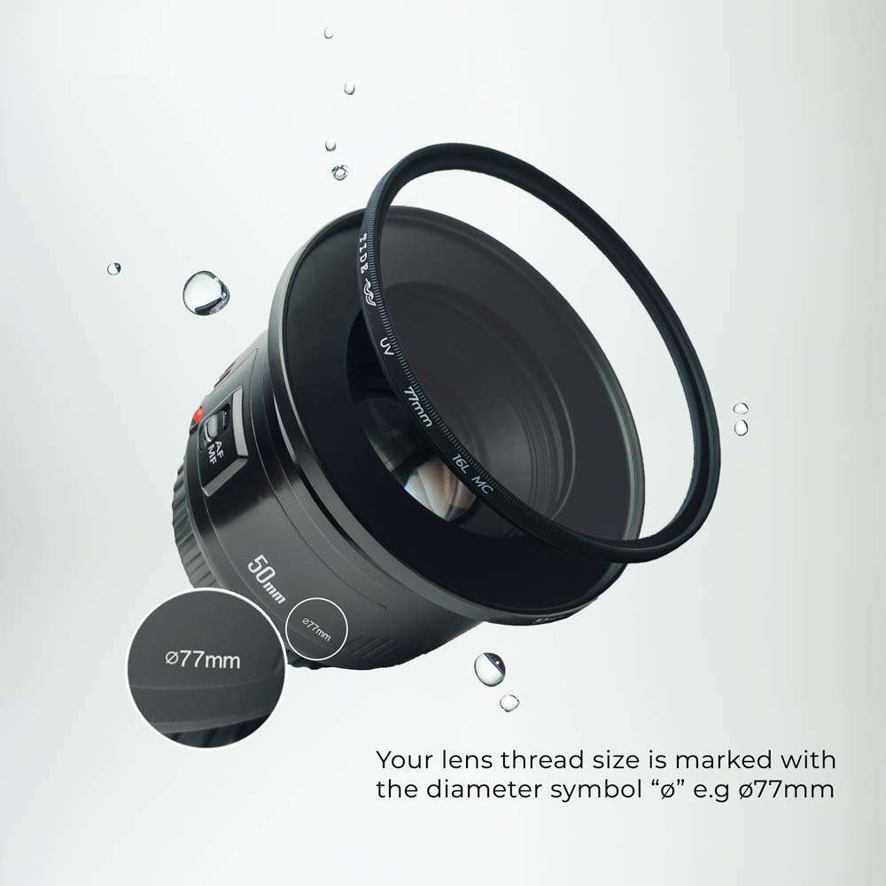 Tide Optics UV Filter (49mm) - Ultraviolet Protection Multi-Coated Glass 5