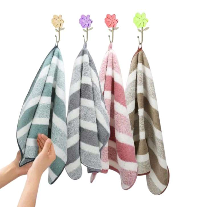 T TRENDY MART Microfiber Hand Towels, Designer Pattern, 400 GSM, Multicolour, Pack of 2 1