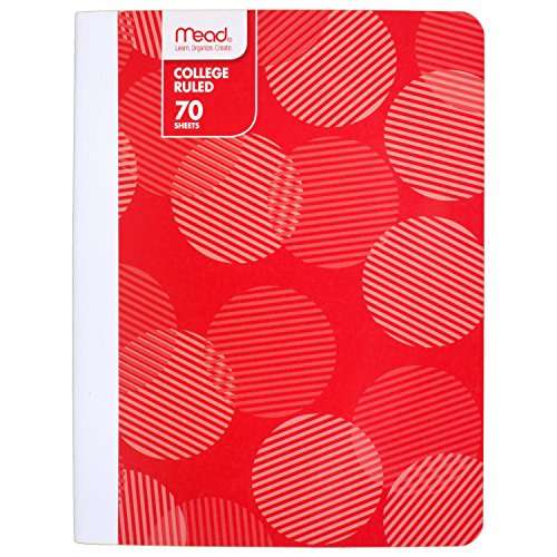 Mead Composition Books / Notebooks, College Ruled Paper, 70 Sheets, Fashion, Design Will Vary, 6 Pack (38211) 3
